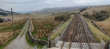 Railway Crossing looking down Wensleydale.